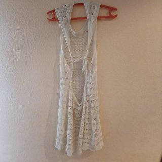 Vestido crochet blanco ibicenco playa