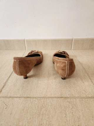 Zapatos tacón bajo Carolina Herrera marrones