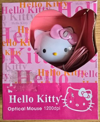 Ratón Óptico Hello Kitty Rosa y Blanco