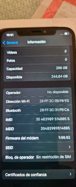 iPhone X  256GB Plata/blanco