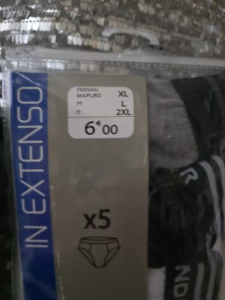 2 Pack 5 Bóxers  cada uno IN EXTENSO XL y XXL