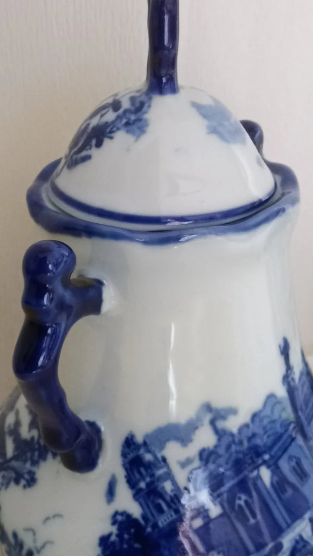 Conjunto porcelana azul vintage años 60