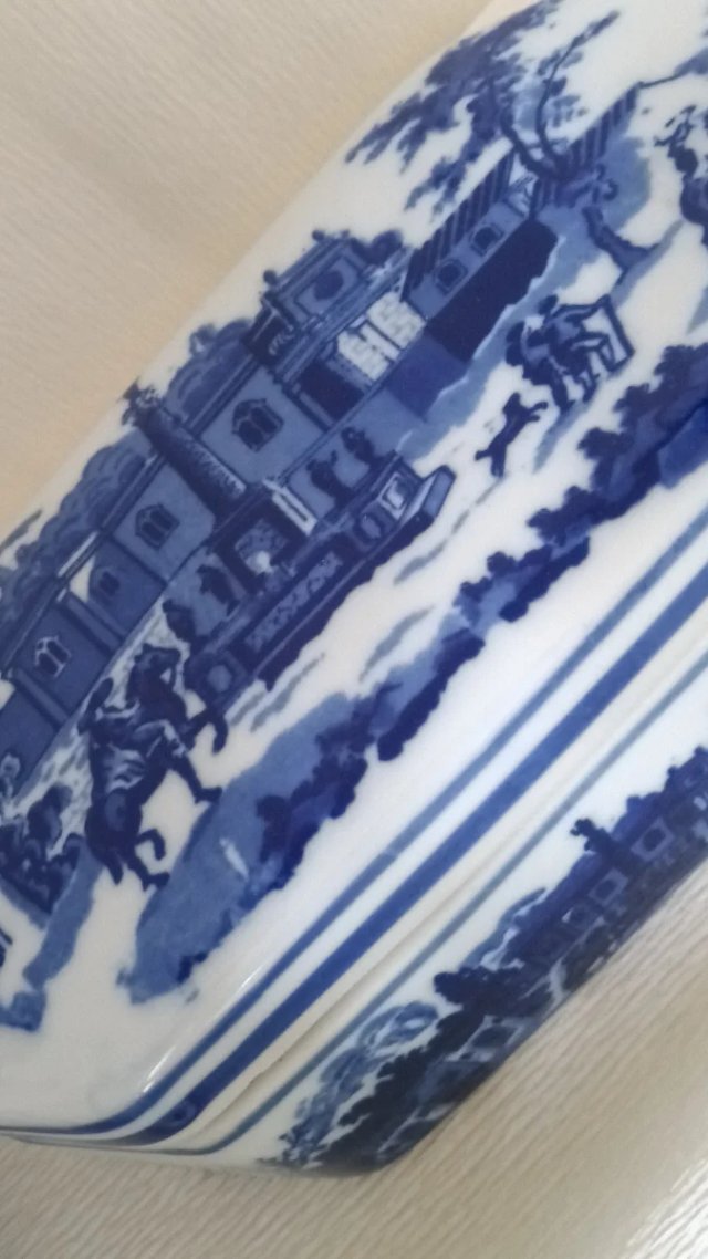 Conjunto porcelana azul vintage años 60