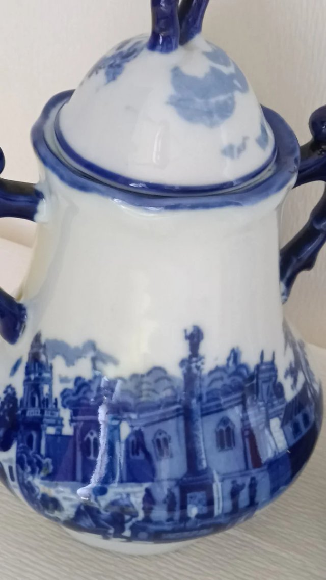 Conjunto porcelana azul vintage años 60
