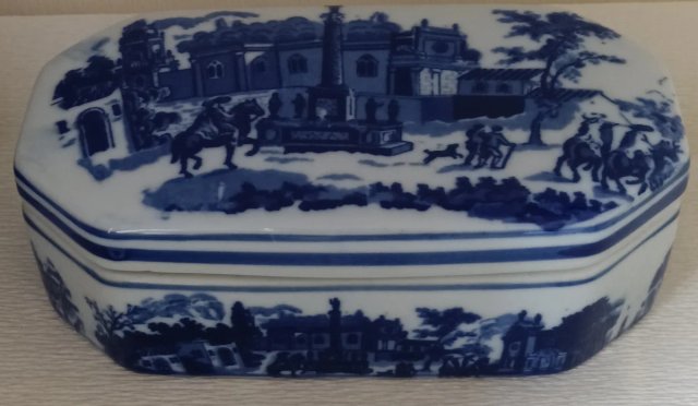 Conjunto porcelana azul vintage años 60