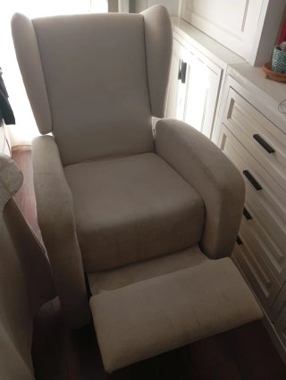 Sillón relax tela beige