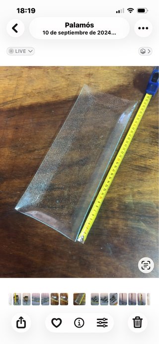 Bandeja de cristal rectangular