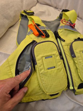 Giubbotto salvagente kayak giallo