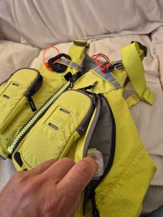 Giubbotto salvagente kayak giallo