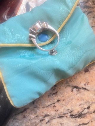 Anillo Plata 925 Mazizo con Piedras Rosas