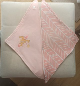 Lote 4 baberos bandana bebé niña algodón