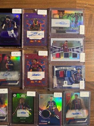 Lote Tarjetas Barcelona Autógrafos y Parches