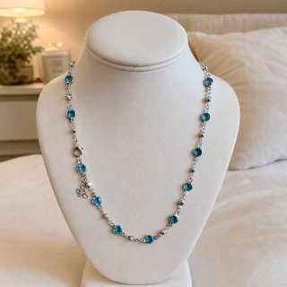 Collar Plata con Piedras Azules