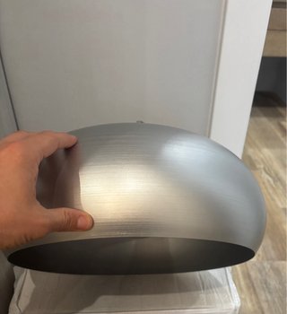 Lámpara colgante gris metálica