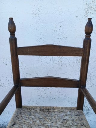 Sillón Trono Tailandés Madera y Yute
