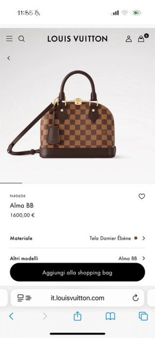 Bolso Louis Vuitton Alma BB Marrón