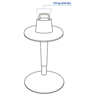 Silla / Taburete ajustable IKEA Nilserik negro