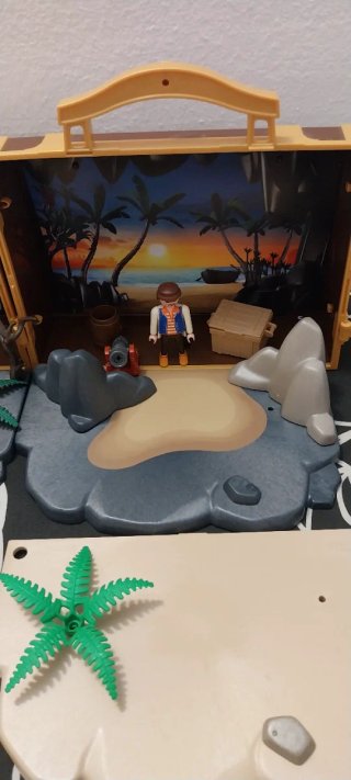 Playmobil,piratas,lote,maletin,barco,fortaleza