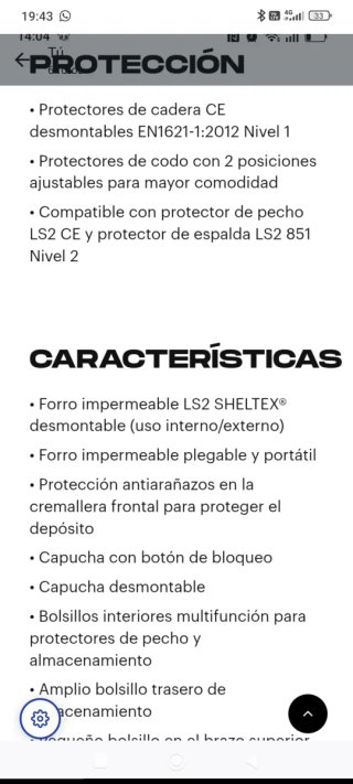 Chaqueta Moto LS2 Bolton Air Negra Hombre