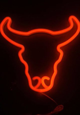 Lampada Neon LED "TORO" Rosso