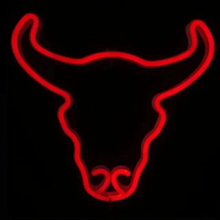 Lampada Neon LED "TORO" Rosso