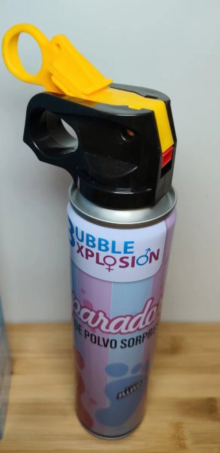 Dispensador Sorpresa, revelación bebe niño o niña.