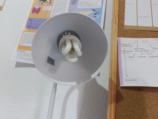 Lamparita de escritorio blanca