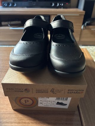 Zapatos colegial Pablosky negros T.34 sin estrenar