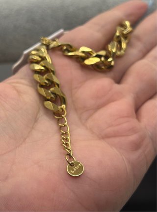 Bracciale Uomo Acciaio Gold 19+3 cm