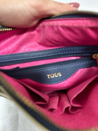 Bolso Bandolera Tous Kaos Beige/Negro Original