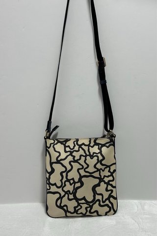 Bolso Bandolera Tous Kaos Beige/Negro Original
