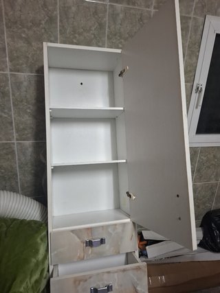 Armario de baño alto con espejo