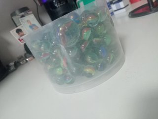 Lote de canicas de cristal