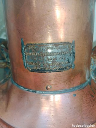 Farol antiguo de latón y cobre..
