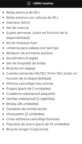 Kit militar nuevo