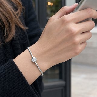 Pulsera Cadena Serpiente con Cierre Cristal