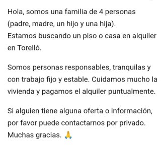 Piso de alquiler urgente