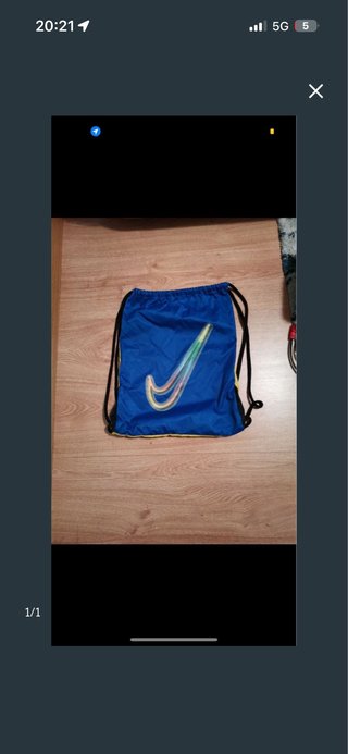 Mochila Nike Azul con Logo Multicolor