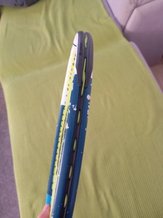Raqueta de Tenis Azul y Blanca