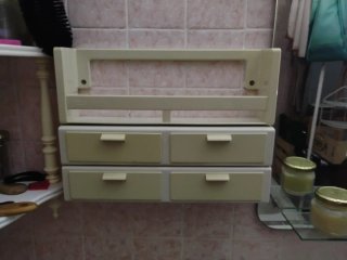 Estante Organizador Beige y Blanco