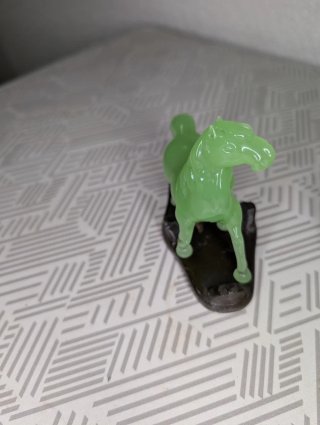 Figuras animales vintage resina tipo jade verde