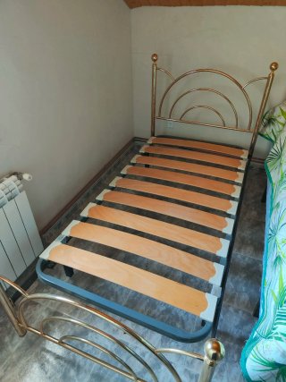 Somier 90cm Metal y Madera