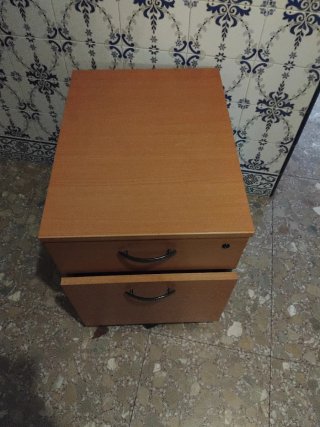 Mueble de oficina 2 cajones madera