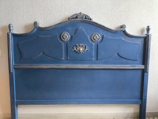 Cabecero Madera Azul Restaurado 135