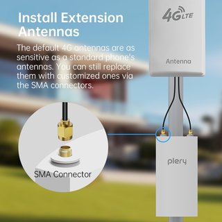 Router 4G Exterior WiFi 6 IP66 300Mbps Plery AX300