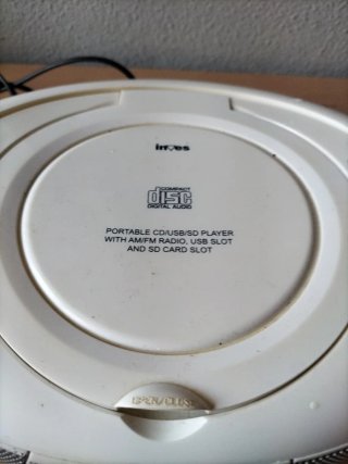 Reproductor CD/USB/SD Blanco y Plateado