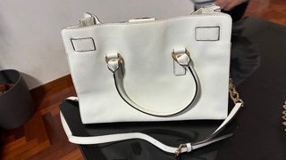 Bolso Michael Kors Hamilton Blanco Dorado