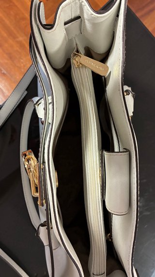 Bolso Michael Kors Hamilton Blanco Dorado
