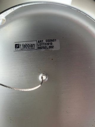 Candeeiro Teto Italiano Fabbian Metal/Plástico