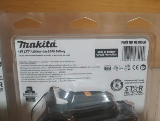 3 Baterias 18V 6Ah para Makita LXT Tipo BL1860B